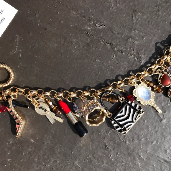 NWOT -Authentic Ritzy Couture Bracelet with charms - Picture 3 of 7